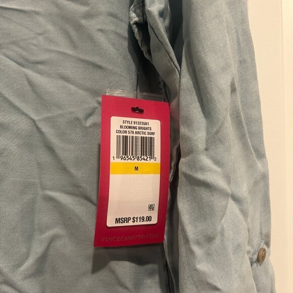 Vince Camuto "Denim" Button Top Women’s Size M - Picture 3 of 6